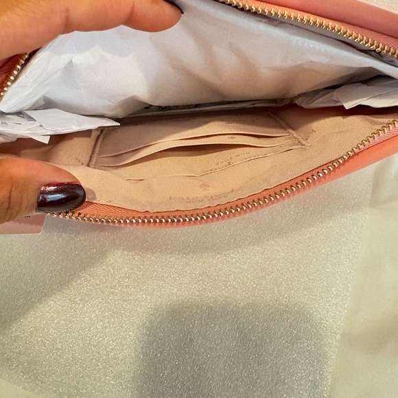 Kate Spade Flower Quilted Nylon Convertible Wristlet- Terracotta - Picture 3 of 7